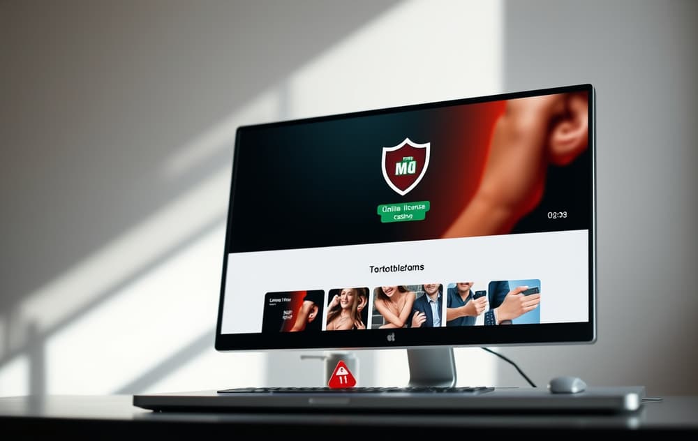 Trygge casinoer med MGA-lisens på en dataskjerm